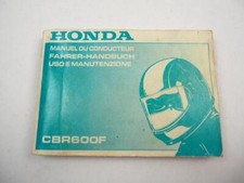 Honda CBR600F PC25 Owners Manual Drivers Manual Wiring Diagram 1990 Manuel Du Co