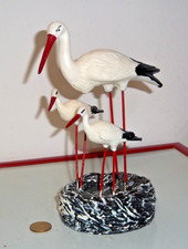 VINTAGE : NID AVEC CIGOGNE ET