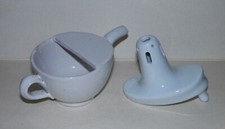 2 ancien ustensile médical en porcelaine canard et lavement féminin gynéco 19ème