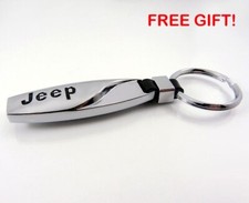 ONE PAIR (TW0 PIECES) JEEP LOGO KEYCHAIN #1278 - FREE GIFT WITH PURCHASE!