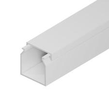Goulotte électrique PVC blanc 25x25mm – 2m – EDO TECHNIC – Fixation à vis