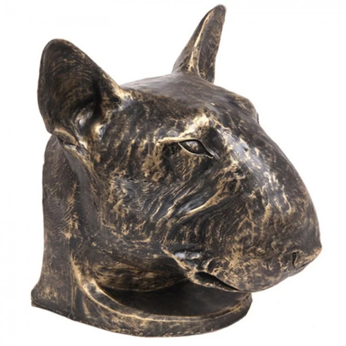 Statue tête chien bull - chien,