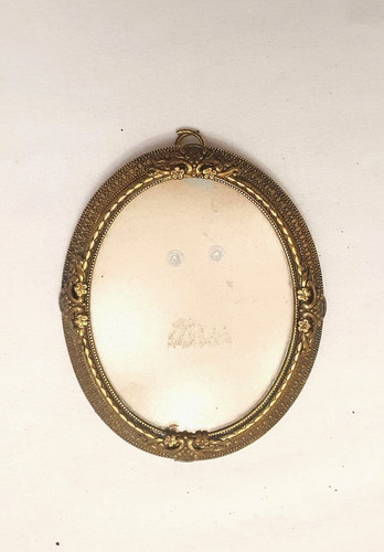 Ancien cadre poser ovale en - a,