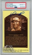 David Ortiz Autographed Hall of Fame Plaque Postcard - PSA/DNA 10