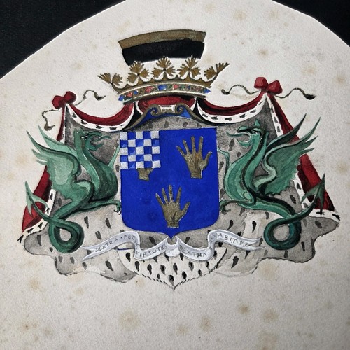 Armoiries peintes famille - armoiries,