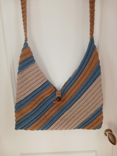 Grand sac crochet - crochet, fait