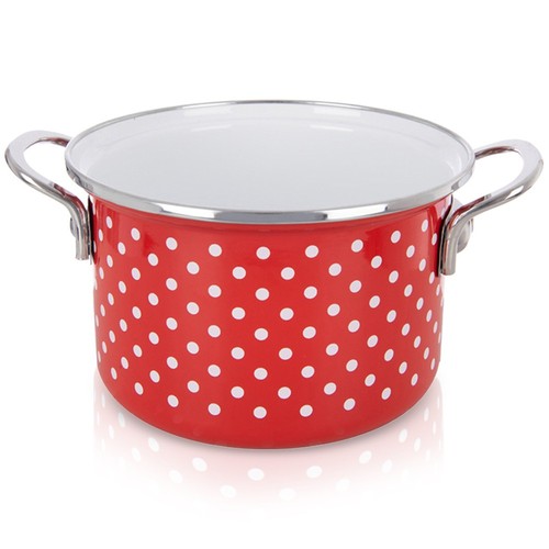 Casserole émaillée rouge - casserole,
