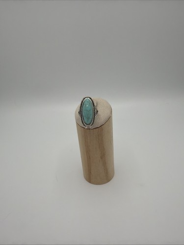 Bague argentée cabochon - argentée, bleu