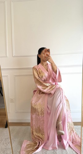 Takchita sequin rose poudré - sequin,