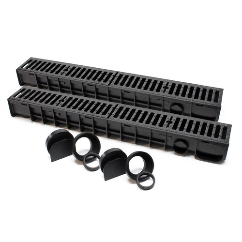 Caniveau 2x1m grille - caniveau,