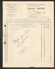 SARDENT (23) LOGGING / SAWMILL "Georges MERCIER" in 1949