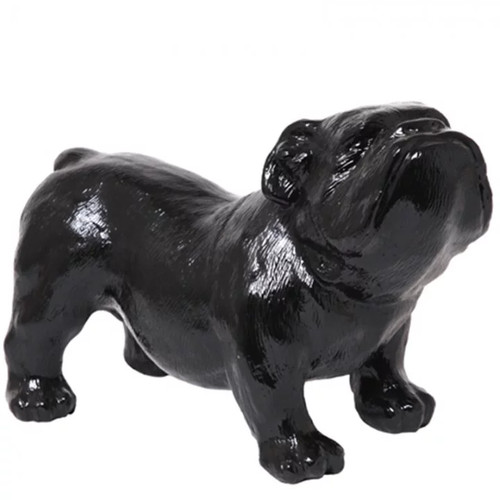 Statue bouledogue anglais noir - bouledogue,