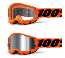 Masque motocross 50cc 100% The Accuri 2 Orange Mirror silver / clear
