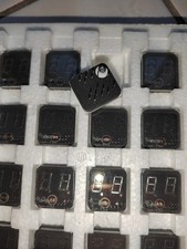 3 each SP-736 Sperry Rand neon display nixie tube with 3 sockets