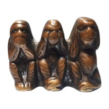 3 Singes Sages en Cuivre –