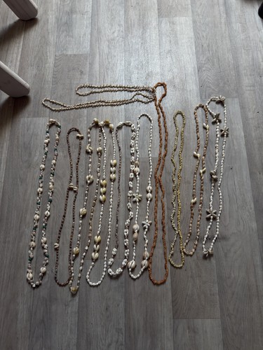 Lot collier coquillage tahiti - coquillage,