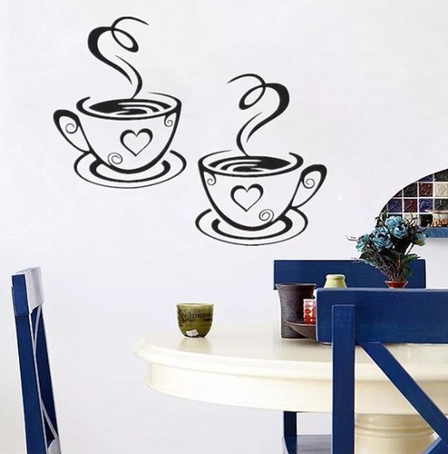 Autocollant mural café tasse - café,