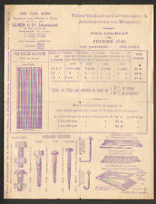 AUBERVILLIERS (93) & PARIS (XI°) IRON TOLE STEEL, ACCESSORIES "SALMON & Cie" 1913