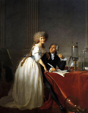 Oil Jacques-Louis David - Portrait of Antoine-Laurent and Marie-Anne Lavoisier