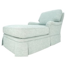 Blue Upholstery French Chaise Lounge c1970s MINT!