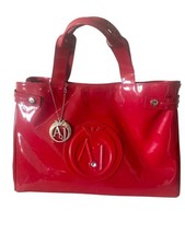 Sac cabas verni rouge Armani