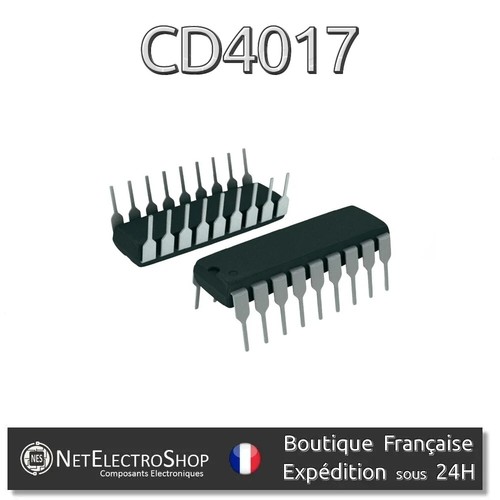 Compteur décades cd4017 - 5x,