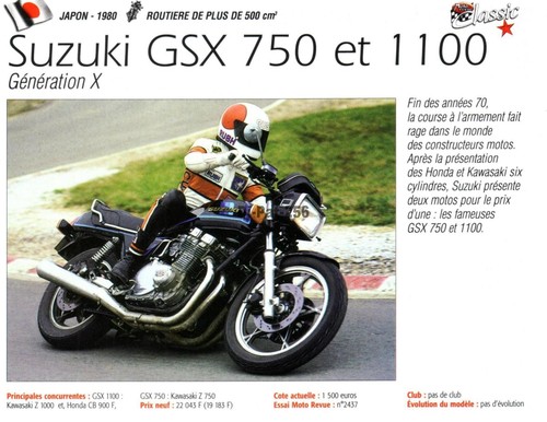 Fiche moto suzuki - suzuki, gsx