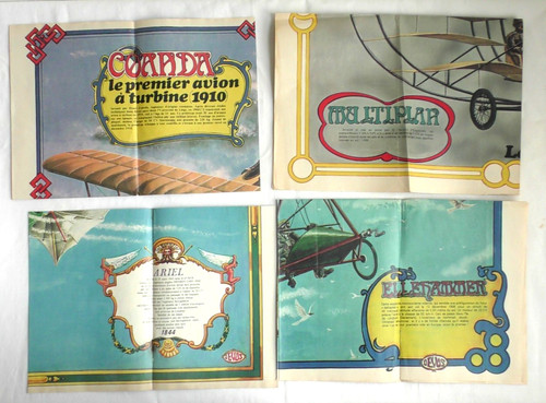 Lot posters avions spirou - 4,