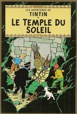 POSTCARD THE ADVENTURES OF TINTIN ILLUSTRATOR HERGE THE TEMPLE OF THE SUN
