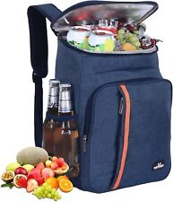 Grand Sac à Dos Isotherme 23L Glacière Pique-Nique Déjeuner BBQ Travail - Marine