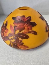 Galle Signed Lamp Shade Beautiful Orange
