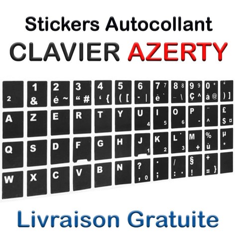 Autocollant stickers azerty - autocollant,