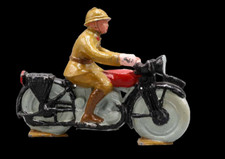 H.R. KHAKI MOTORCYCLE / antique toy soldier antique toy