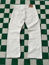 Levis 512 Vintage Bootcut Flare Denim White Jeans
