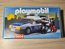 Playmobil 3904 Voiture police, lumières toiture clignotantes OK, boite, notice