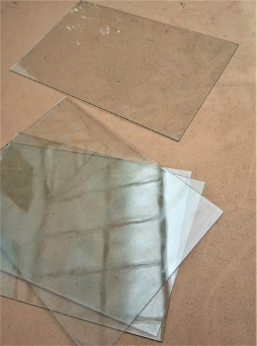 Lot vitres en verre - de, 6