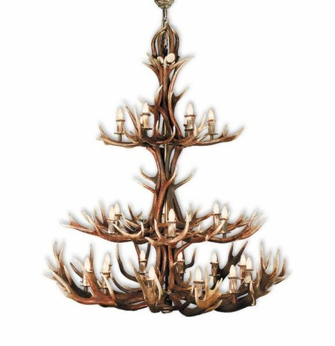 Lustre avec vrai bois - , de
