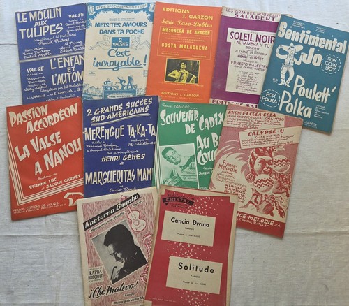 Lot partitions musique 1960 - partitions, 1960's