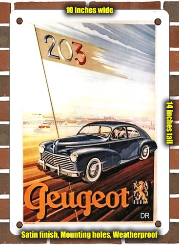 Metal sign 1951 peugeot - sign,