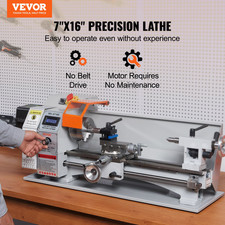 Mini Tour à Métaux de Précision 17,8 x 40,6 cm – Vitesse Variable 150 à 2500 tr