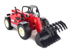 BRUDER - Chargeur Télescopique MANITOU MLT633 avec godet à griffes jouet BRUD...