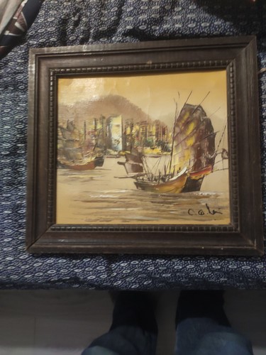 Ancien tableau huile sur toile - ancien,