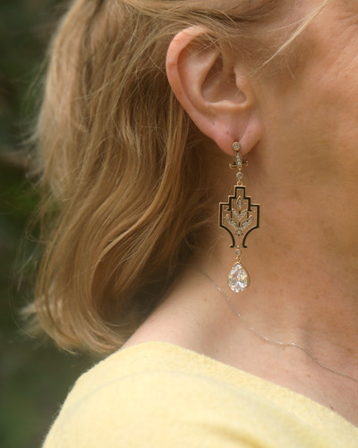Boucles oreille art déco - boucles, d'oreille