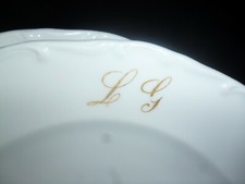  ancien 6 assiettes blanche