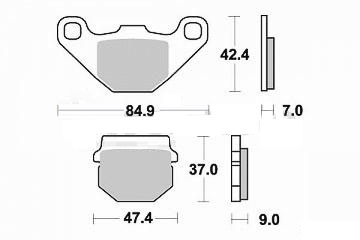 Plaquettes frein quad - plaquettes,