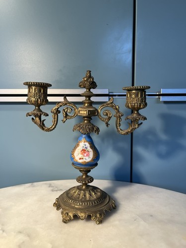 Bougeoir bronze porcelaine dlg - bougeoir, bronze-porcelaine
