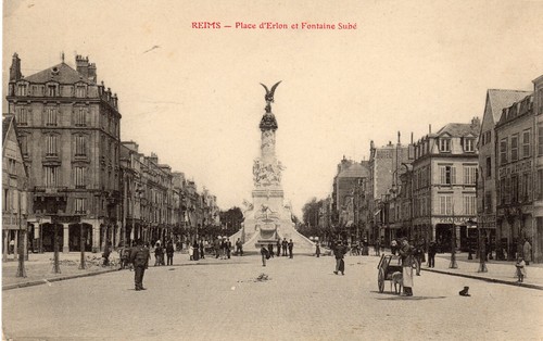 Reims place erlon fountain - d'erlon,