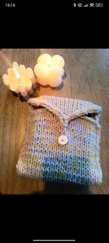 Pochette liseuse tricot - pochette,