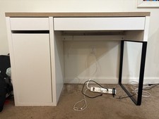 IKEA MICKE Desk In White/Anthracite Slightly Used