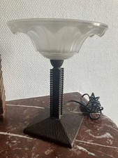 JOLIE lampe art déco fer forgé  coupelle 